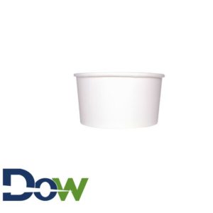 28oz White Frozen Yogurt / Food Cup - 600/Case