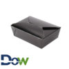 #3 Black Microwavable Folded Pak Paper Container - 200/Case