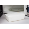 #3 White Microwavable Folded Pak Paper Container - 200/Case - Image 2