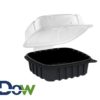 6" x 6" Culinary Basics Sandwich Clamshell Microwaveable Container - 420/Case