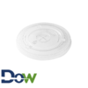 32oz PET Clear Flat Lid with Straw Slot - 500/Case