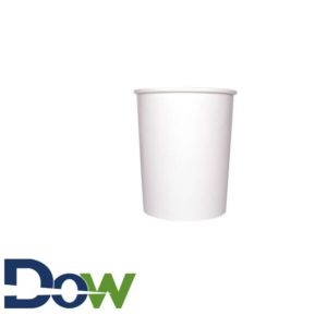 32oz White Gourmet Double Poly Paper Soup/Food Container- 500/Case