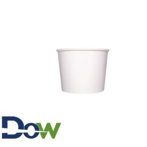32oz White Frozen Yogurt / Food Cup - 600/Case