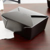 #4 Black Microwavable Folded Pak Paper Container - 160/Case - Image 3