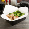 #4 Black Microwavable Folded Pak Paper Container - 160/Case - Image 2