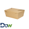 #4 Kraft Microwavable Folded Pak Paper Container - 160/Case