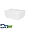 #4 White Microwavable Folded Pak Paper Container - 160/Case