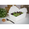#4 White Microwavable Folded Pak Paper Container - 160/Case - Image 3