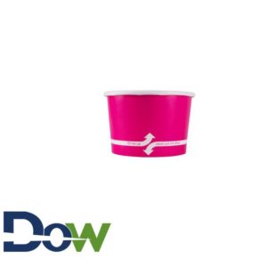 4oz Pink Paper Frozen Yogurt / Food Cup - 1000/Case