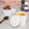 6-16oz White Paper Soup / Hot Food Cup Vented Lid - 1000/Case - Image 2