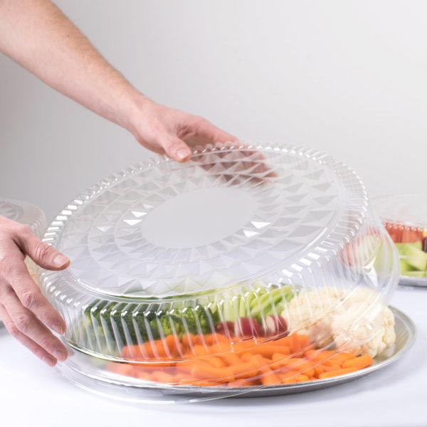 12" Round Foil Embossed Catering Tray - 25/Case - Image 2