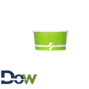 6oz Green Paper Frozen Yogurt / Food Cup - 1000/Case
