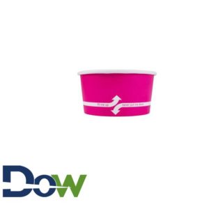 6oz Pink Paper Frozen Yogurt / Food Cup - 1000/Case