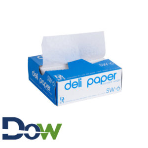 6" x 10¾" Interfolded White Wax Deli Wrap Paper - 500/Box