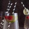7¾" Black/White Jumbo Paper Straw, Unwrapped - 4800/Case - Image 2