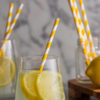 7¾" Gold/White Jumbo Paper Straw, Unwrapped - 4800/Case - Image 2