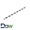 7¾" Black/White Jumbo Paper Straw, Unwrapped - 4800/Case