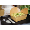 #8 Kraft Microwavable Folded Pak Paper Container - 300/Case - Image 3