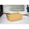 #8 Kraft Microwavable Folded Pak Paper Container - 300/Case - Image 2