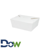 #8 White Microwavable Folded Pak Paper Container - 300/Case
