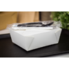 #8 White Microwavable Folded Pak Paper Container - 300/Case - Image 3