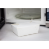 #8 White Microwavable Folded Pak Paper Container - 300/Case - Image 2