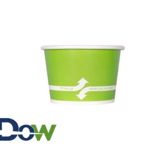 8oz Green Paper Frozen Yogurt / Food Cup - 1000/Case