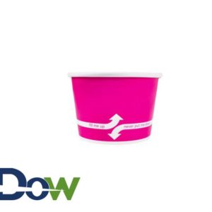 8oz Pink Paper Frozen Yogurt / Food Cup - 1000/Case