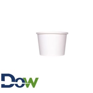 12oz White Paper Frozen Yogurt / Food Cup - 1000/Case