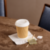 8oz White Sipper Dome Lid For Paper Hot Cup - 1000/Case - Image 2