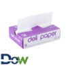 8" x 10¾" HD Interfolded White Wax Deli Wrap Paper - 500/Box