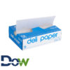 8" x 10¾" Interfolded White Wax Deli Wrap Paper - 500/Box