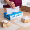 8" x 10¾" Interfolded White Wax Deli Wrap Paper - 500/Box - Image 2
