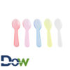 3" Neon Plastic Taster Spoon with Assorted Colors - 3000/Case