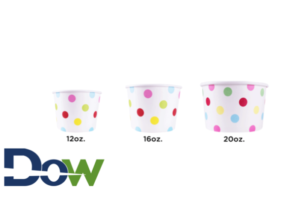 20oz Dots Paper Frozen Yogurt / Food Cup - 600/Case - Image 2