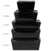 #3 Black Microwavable Folded Pak Paper Container - 200/Case - Image 3