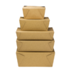 #8 Kraft Microwavable Folded Pak Paper Container - 300/Case - Image 5