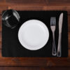 10" x 14" Black Colored Paper Placemat with Scalloped Edge - 1000/Case - Image 2