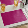 10" x 14" Burgundy Colored Paper Placemat with Scalloped Edge - 1000/Case - Image 2