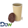 20oz Sleeveless Ripple Paper Hot Cups, Kraft - 500/Case