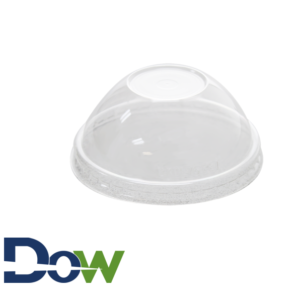 Clear Round PET Dome Lid For 4oz With No Hole for Frozen Yogurt - 1000/Case