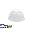 Clear Round PET Dome Lid For 6oz & 8oz With No Hole for Frozen Yogurt - 1000/Case