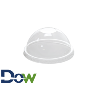 Clear Round PET Dome Lid For 6oz & 8oz With No Hole for Frozen Yogurt - 1000/Case