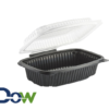 6" x 9" Culinary Basics 1-Compartment Clamshell Microwaveable Container - 100/Case
