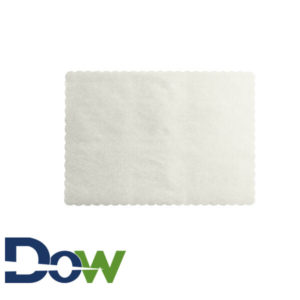10" x 14" Gray Colored Paper Placemat with Scalloped Edge - 1000/Case