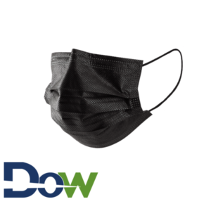 3-Ply Black Face Mask with Elastic Ear Loop (Individually Wrapped) - 50/Box