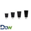 12oz Sleeveless Ripple Paper Hot Cups, Black - 500/Case - Image 3