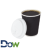 12oz Sleeveless Ripple Paper Hot Cups, Black - 500/Case - Image 2