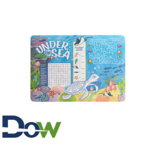 10" x 14" Kids Under the Sea Themed Interactive Placemat - 1000/Case