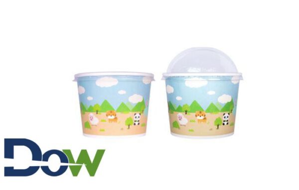 Clear Round PET Dome Lid for 16oz with No Hole For Frozen Yogurt- 1000/Case - Image 2